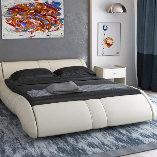 Кровать из экокожи с металлокаркасом "Элиза" 1800*2000