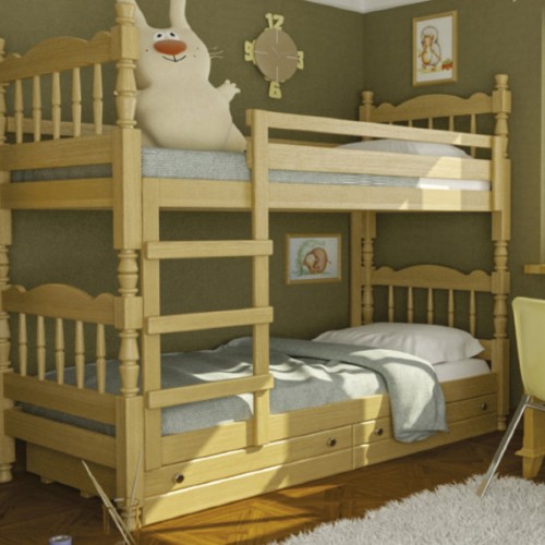 Кровать детская двухъярусная "Соня" сосна